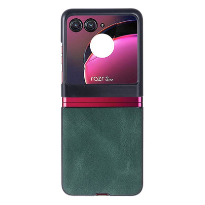 For Motorola Razr 40 Ultra Classic Leather PC Phone Case(Pine Green) - Motorola Cases by buy2fix | Online Shopping UK | buy2fix