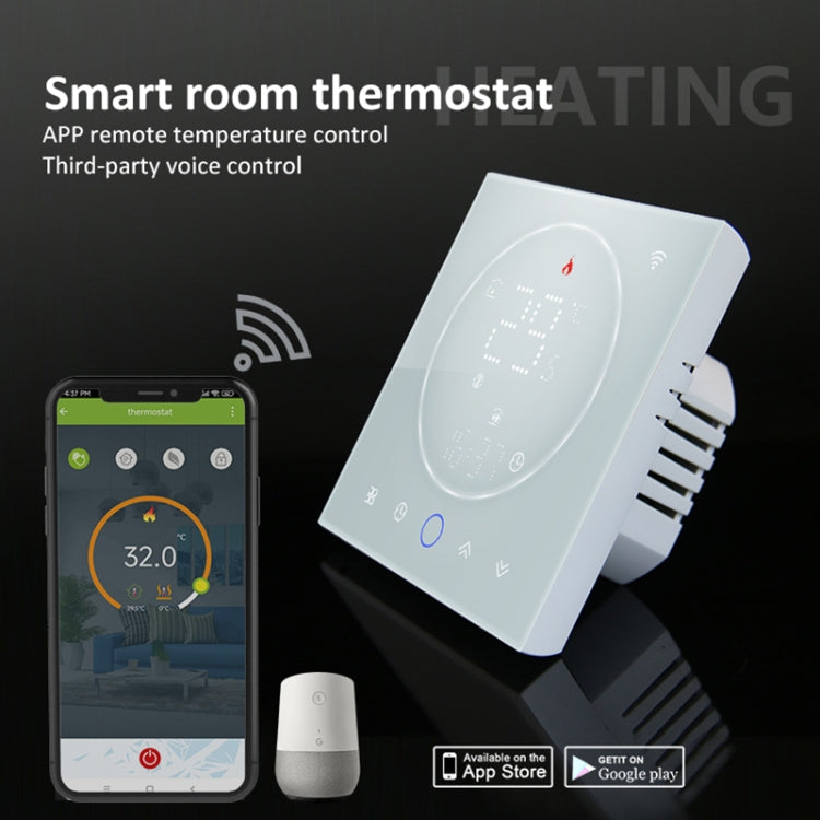 BHT-008GBLW 95-240V AC 16A Smart Home Electric Heating LED Thermostat With WiFi(White) - Thermostat & Thermometer by buy2fix | Online Shopping UK | buy2fix