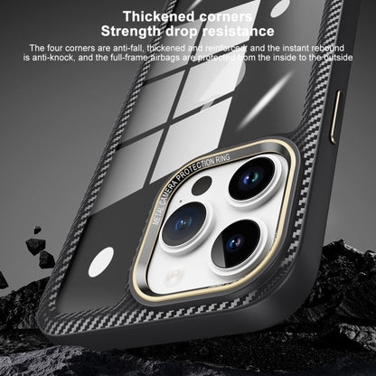 For iPhone 14 Pro Max Carbon Fiber Transparent Back Panel Phone Case(Green) - iPhone 14 Pro Max Cases by buy2fix | Online Shopping UK | buy2fix