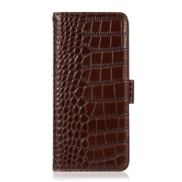 For Nokia XR21 Crocodile Top Layer Cowhide Leather Phone Case(Brown) - Nokia Cases by buy2fix | Online Shopping UK | buy2fix