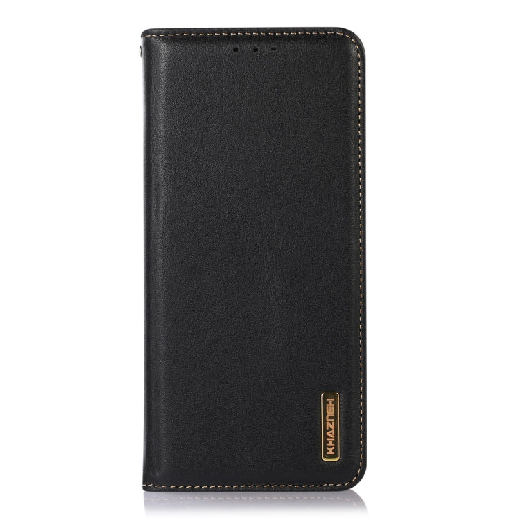 For OnePlus Nord CE3 5G KHAZNEH Nappa Top Layer Cowhide Leather Phone Case(Black) - OnePlus Cases by buy2fix | Online Shopping UK | buy2fix