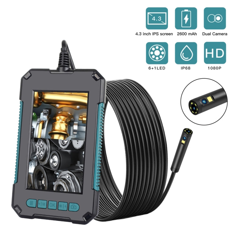 P40 5.5mm 1080P IP68 Waterproof 4.3 inch Highlight Screen Dual Camera Digital Endoscope, Length:2m Hard Cable -  by buy2fix | Online Shopping UK | buy2fix