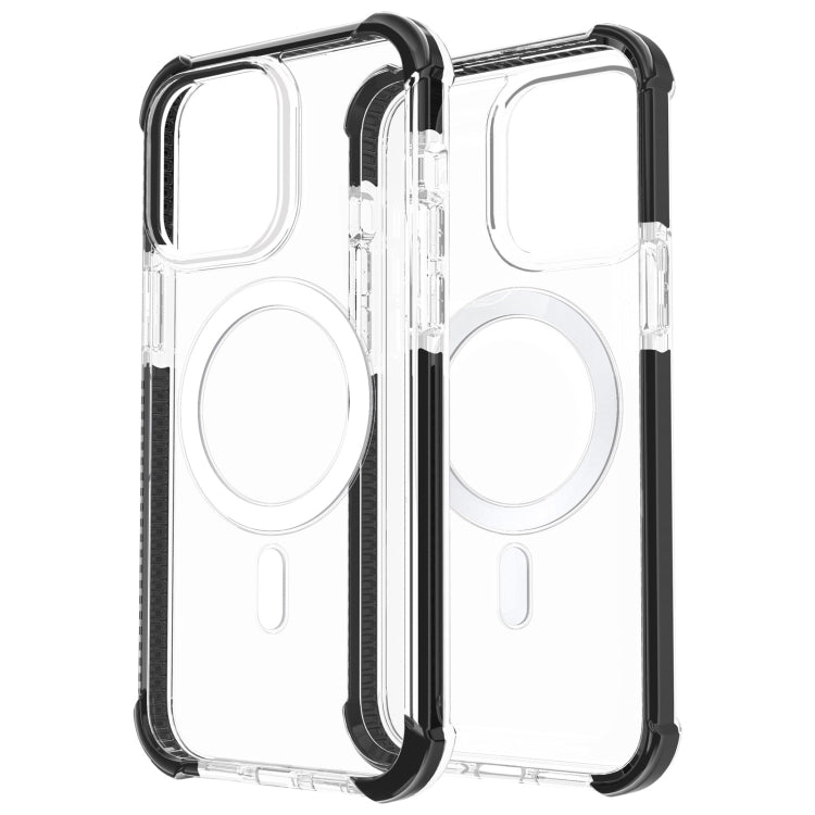 For iPhone 15 Magsafe Magnetic Acrylic Shockproof Phone Case(Transparent Black) - iPhone 15 Cases by buy2fix | Online Shopping UK | buy2fix