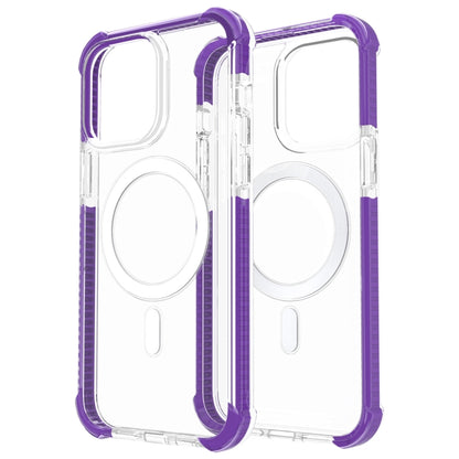 For iPhone 15 Pro Max Magsafe Magnetic Acrylic Shockproof Phone Case(Purple) - iPhone 15 Pro Max Cases by buy2fix | Online Shopping UK | buy2fix