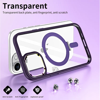 For iPhone 15 Plus MagSafe Magnetic Invisible Holder Phone Case(Transparent) - iPhone 15 Plus Cases by buy2fix | Online Shopping UK | buy2fix