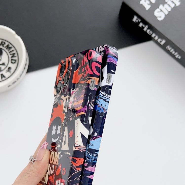 For iPhone 15 Pro Max Painted Pattern Precise Hole PC Phone Case(Comics Umbrella Boy) - iPhone 15 Pro Max Cases by buy2fix | Online Shopping UK | buy2fix