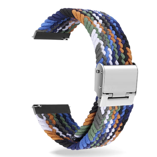 For Huawei Watch 4 / 4 Pro Nylon Braided Metal Buckle Watch Band(Z Denim Colorful) - Watch Bands by buy2fix | Online Shopping UK | buy2fix