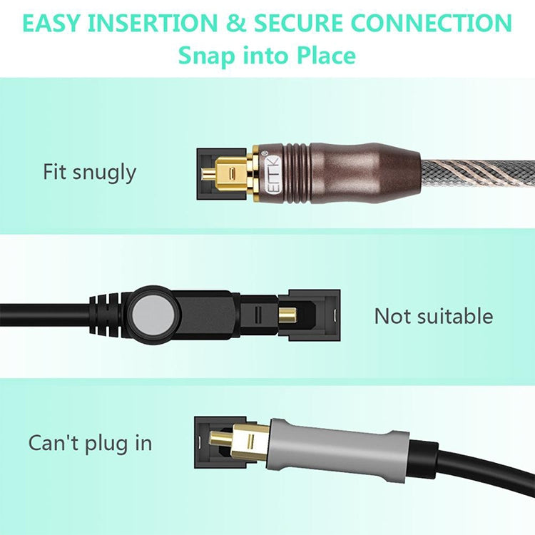 25m EMK OD6.0mm Toslink Square Port to Square Port TV Digital Audio Optical Fiber Connecting Cable - Audio Optical Cables by EMK | Online Shopping UK | buy2fix