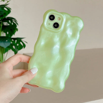 For iPhone 15 Pro Max Wave Bubbles TPU Phone Case(Green) - iPhone 15 Pro Max Cases by buy2fix | Online Shopping UK | buy2fix