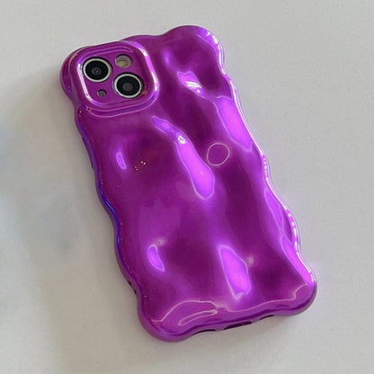 For iPhone 15 Pro Max Wave Bubbles TPU Phone Case(Purple) - iPhone 15 Pro Max Cases by buy2fix | Online Shopping UK | buy2fix