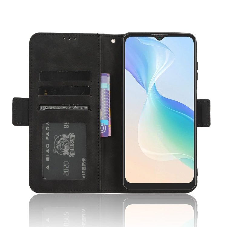 For Blackview Oscal C30 / C30 Pro Skin Feel Calf Texture Card Slots Leather Phone Case(Black) - More Brand by buy2fix | Online Shopping UK | buy2fix