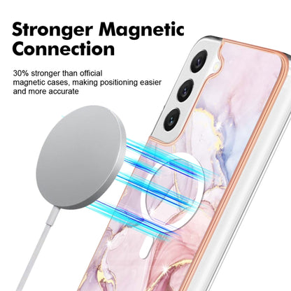 For Samsung Galaxy S23+ 5G Marble Pattern Dual-side IMD Magsafe TPU Phone Case(Rose Gold 005) - Galaxy S23+ 5G Cases by buy2fix | Online Shopping UK | buy2fix