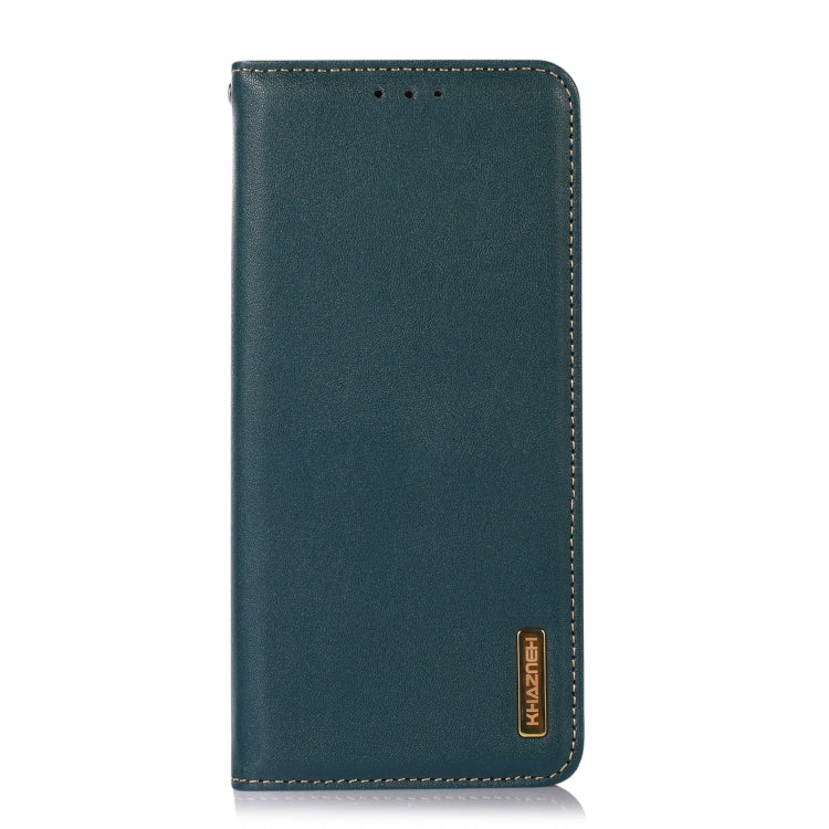 For Honor 90 KHAZNEH Nappa Top Layer Cowhide Leather Phone Case(Green) - Honor Cases by buy2fix | Online Shopping UK | buy2fix