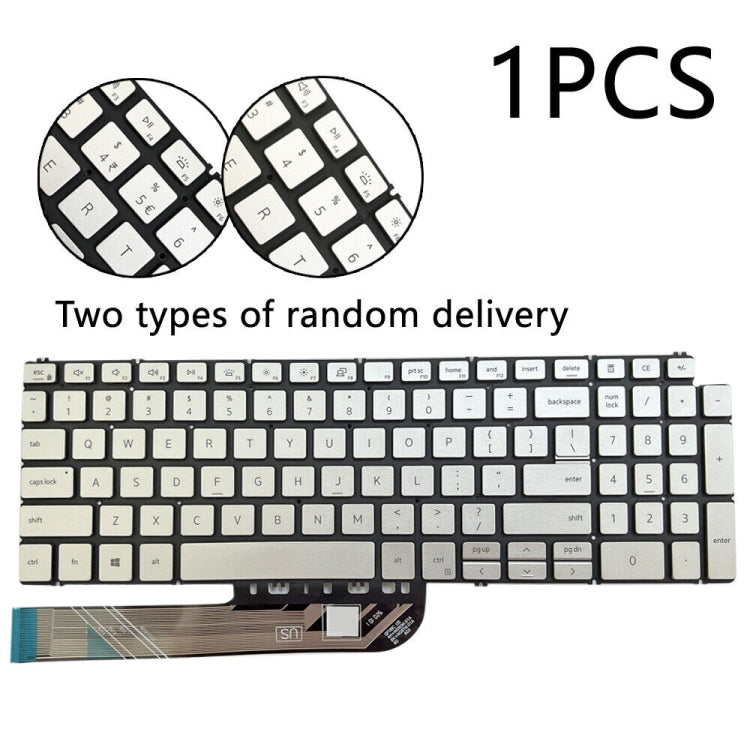 For Dell Inspiron 15 7590 / 7791 / 5584 US Version Backlight Laptop Keyboard(Silver) - Dell Spare Parts by buy2fix | Online Shopping UK | buy2fix