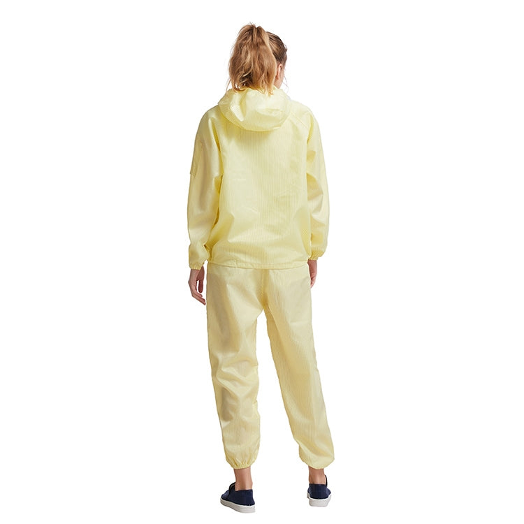 Striped Anti-static Split Hood Dust-proof Work Suit, Size:L(Yellow) - Protective Clothing by buy2fix | Online Shopping UK | buy2fix