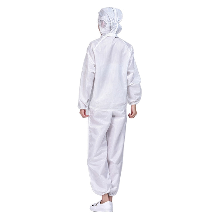 Striped Anti-static Split Hood Dust-proof Work Suit, Size:XXL(White) - Protective Clothing by buy2fix | Online Shopping UK | buy2fix