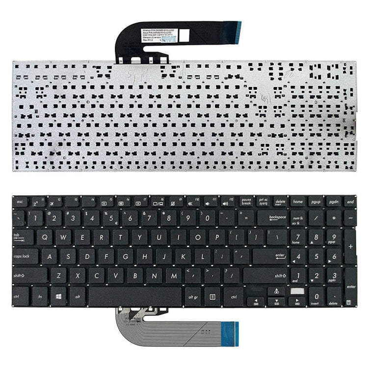 For ASUS TP500 TP500L TP500LA/LB TP500LN US Version Backlight Laptop Keyboard(Black) - Asus Spare Parts by buy2fix | Online Shopping UK | buy2fix