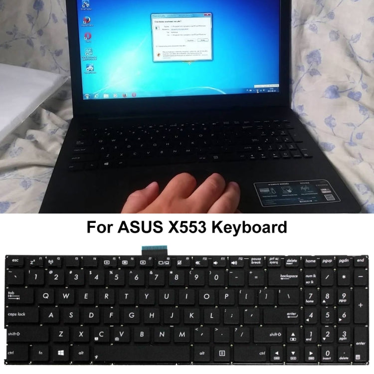 For ASUS X553 US Version Backlight Laptop Keyboard(Black) - Asus Spare Parts by buy2fix | Online Shopping UK | buy2fix
