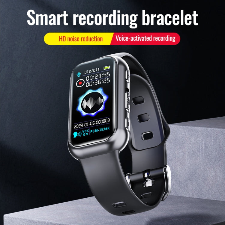 JNN S16 Smart HD Noise Reduction Bluetooth MP3 Voice Control Recording Bracelet, Memory:4GB - Smart Wristbands by JNN | Online Shopping UK | buy2fix