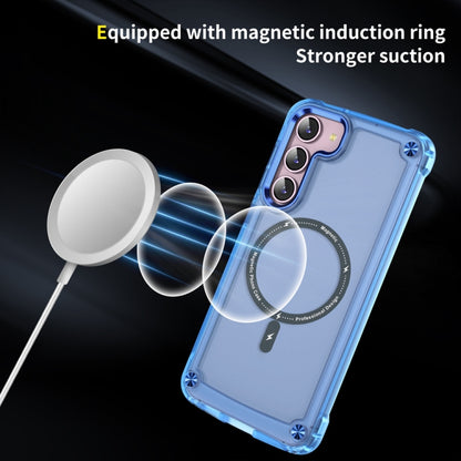 For Samsung Galaxy S23 5G Skin Feel TPU + PC MagSafe Magnetic Phone Case(Transparent Blue) - Galaxy S23 5G Cases by buy2fix | Online Shopping UK | buy2fix