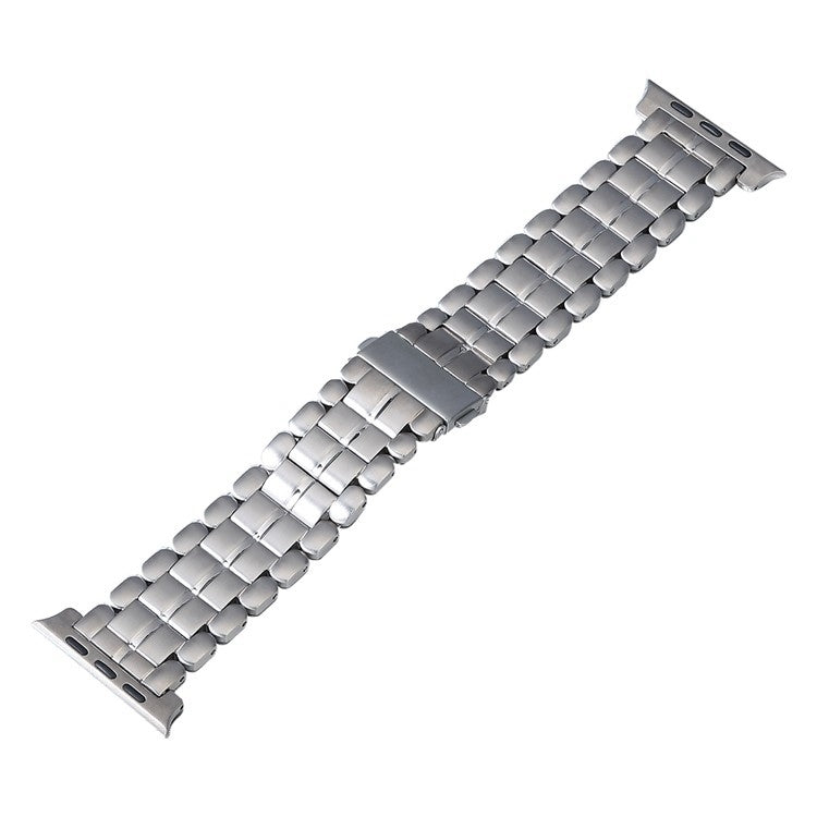 For Apple Watch Series 8 45mm Five Beads Titanium Steel Watch Band(Silver) - Watch Bands by buy2fix | Online Shopping UK | buy2fix