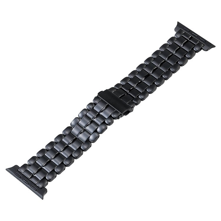For Apple Watch 4 40mm Five Beads Titanium Steel Watch Band(Black) - Watch Bands by buy2fix | Online Shopping UK | buy2fix