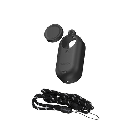 For Insta360 Go 3 Sunnylife IST-BHT594 Camera Body Silicone Case with Lens Cap & Neck Strap(Black) - Case & Bags by Sunnylife | Online Shopping UK | buy2fix