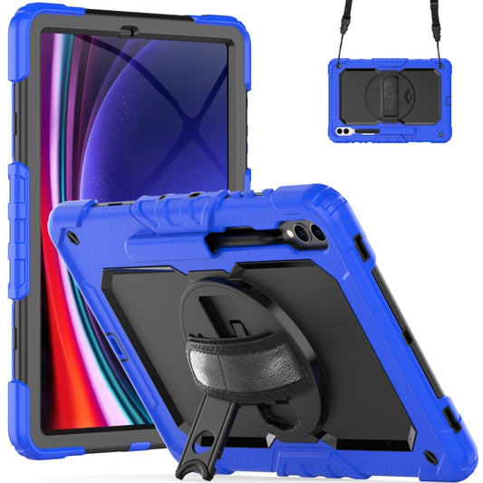 For Samsung Galaxy Tab S9+ / S8+ Silicone + PC Tablet Case(Dark Blue+Black) - Galaxy Tab S9+ Cases by buy2fix | Online Shopping UK | buy2fix