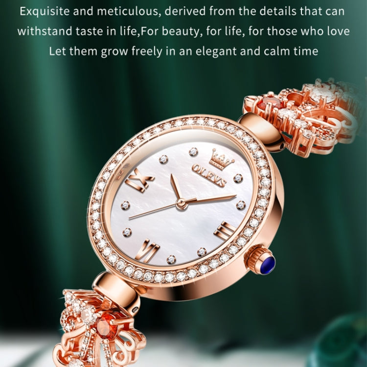 OLEVS 9958 Women Adjustable Drawstring Bracelet Quartz Watch(Green + Rose Gold) - Bracelet Watches by OLEVS | Online Shopping UK | buy2fix