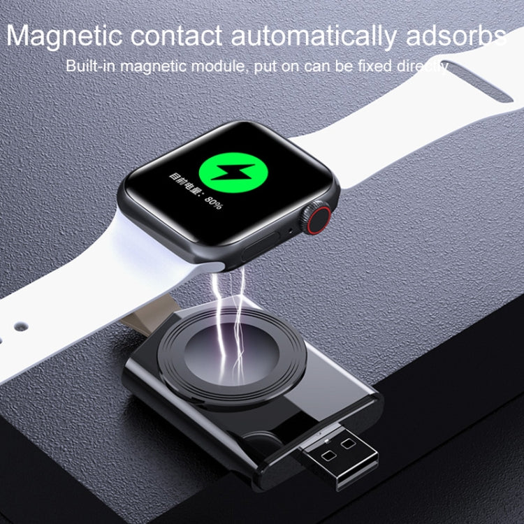 For Apple Watch Series USB Port Portable Magnetic Wireless Charger(White) - Charger / Holder by buy2fix | Online Shopping UK | buy2fix