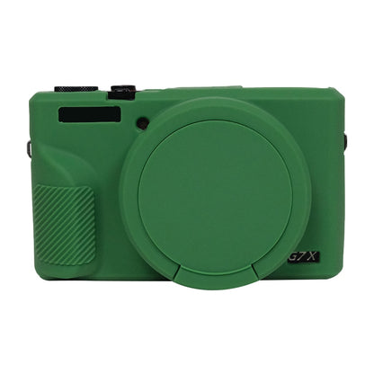 For Canon PowerShot G7 X Mark III / G7X3 Soft Silicone Protective Case with Lens Cover(Green) - Protective Case by buy2fix | Online Shopping UK | buy2fix