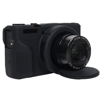 For Canon PowerShot G7 X Mark III / G7X3 Soft Silicone Protective Case with Lens Cover(Black) - Protective Case by buy2fix | Online Shopping UK | buy2fix