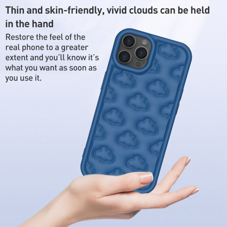 For iPhone 15 Pro Max 3D Cloud Pattern TPU Phone Case(Orange) - iPhone 15 Pro Max Cases by buy2fix | Online Shopping UK | buy2fix