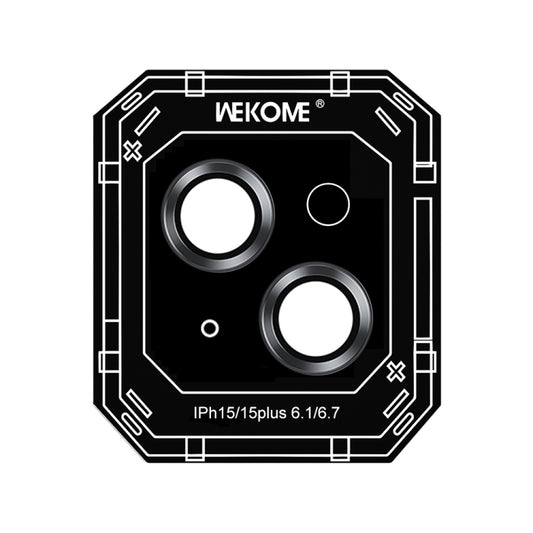 For iPhone 15 WEKOME WTPC-008 Armor Corning Metal Ring Lens Cover Film(Graphite Black) - iPhone 15 Tempered Glass by WK | Online Shopping UK | buy2fix