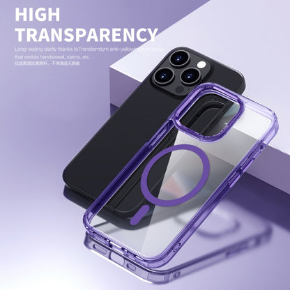 For iPhone 12 Pro Ice Color Magnetic Series PC + Acrylic Magsafe Phone Case(Purple) - iPhone 12 / 12 Pro Cases by buy2fix | Online Shopping UK | buy2fix