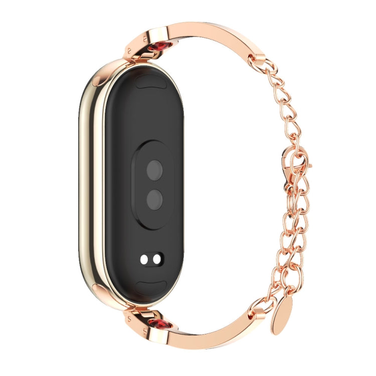 For Xiaomi Mi Band 8 / 9 / 9 NFC Mijobs Ruyi Beauty Bracelet Watch Band(Rose Gold Red) - Watch Bands by MIJOBS | Online Shopping UK | buy2fix