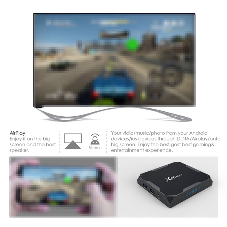 X96 max+ 4K Smart TV Box, Android 9.0, Amlogic S905X3 Quad-Core Cortex-A55,4GB+64GB, Support LAN, AV, 2.4G/5G WiFi, USBx2,TF Card, AU Plug - Consumer Electronics by Beelink | Online Shopping UK | buy2fix