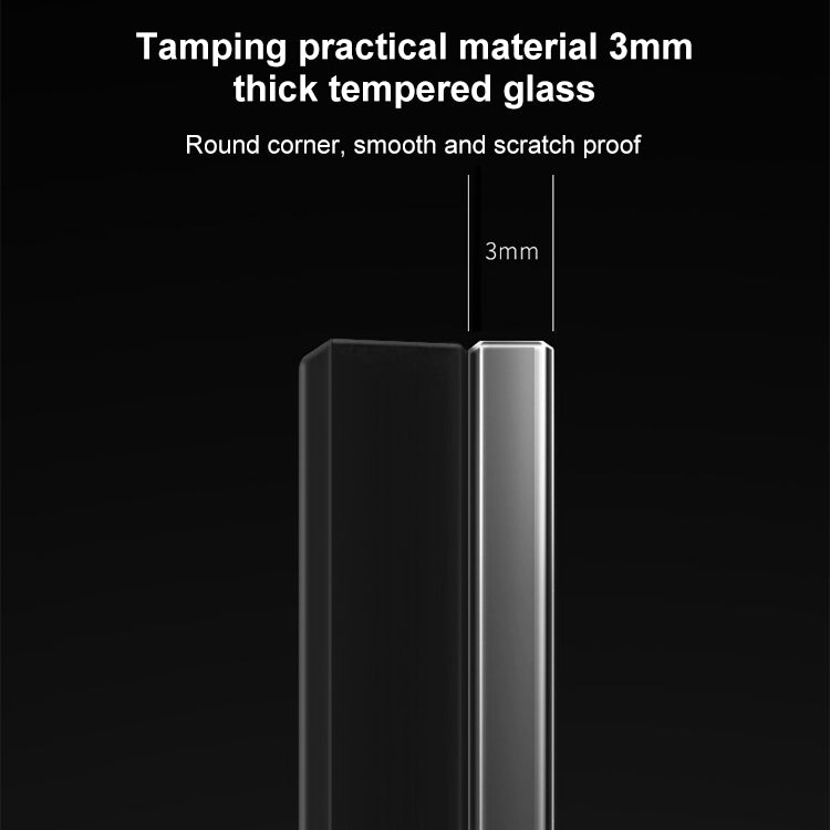 86mm Round LED Tempered Glass Switch Panel, Gray Round Glass, Style:One Open Dual Control - Switch by buy2fix | Online Shopping UK | buy2fix