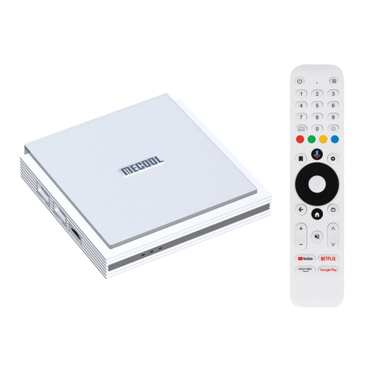 MECOOL KM2 Plus Android 11 Dual-band WiFi Smart Voice TV Box 4GB+32GB, AU Plug(White) - Amlogic S905 by MECOOL | Online Shopping UK | buy2fix