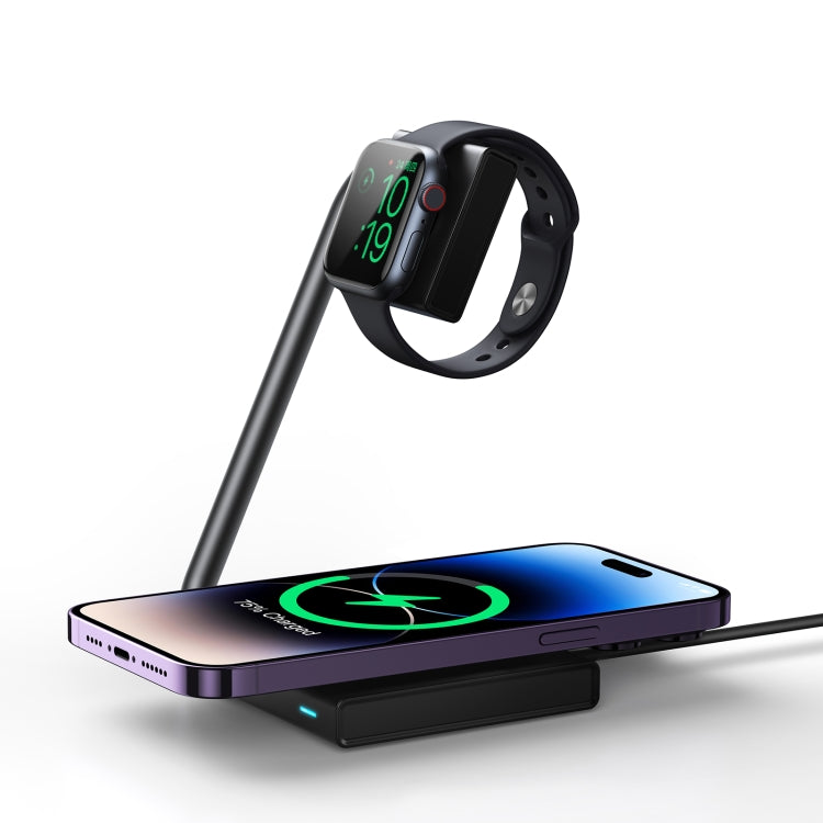 JOYROOM JR-WQN05 15W 2 in 1 Foldable Magnetic Wireless Charger(Black) - Wireless Charger by JOYROOM | Online Shopping UK | buy2fix