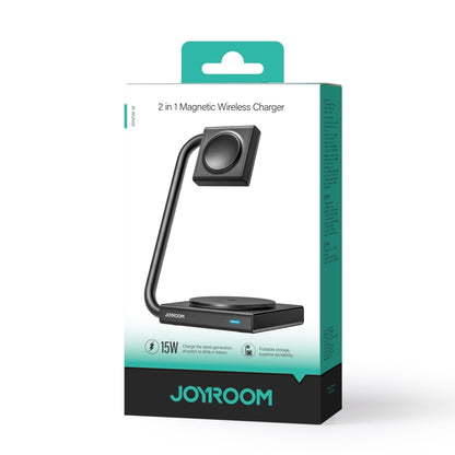 JOYROOM JR-WQN05 15W 2 in 1 Foldable Magnetic Wireless Charger(Black) - Wireless Charger by JOYROOM | Online Shopping UK | buy2fix