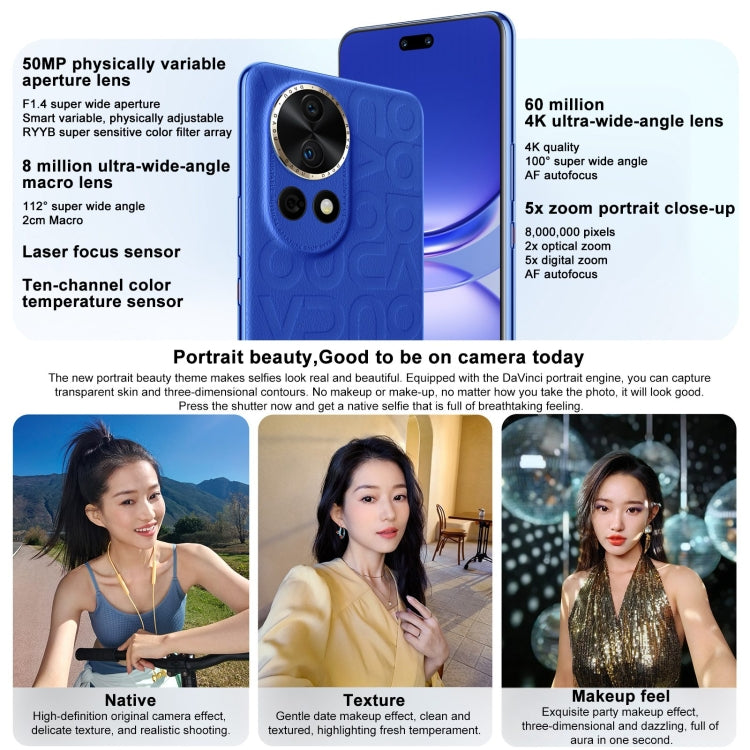 Huawei nova 12 Ultra, 12GB+512GB, Screen Fingerprint Identification, 6.76 inch HarmonyOS 4.0 Octa Core, Network: 4G, NFC, OTG, Not Support Google Play(Blue) - Huawei Mate & P by Huawei | Online Shopping UK | buy2fix