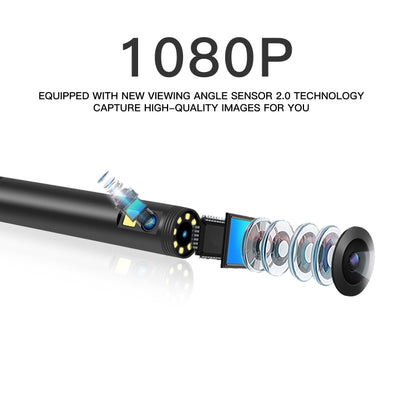 F280 1080P IP68 Waterproof Dual Camera WiFi Digital Endoscope, Length:10m Hard Cable(Black) - Consumer Electronics by buy2fix | Online Shopping UK | buy2fix