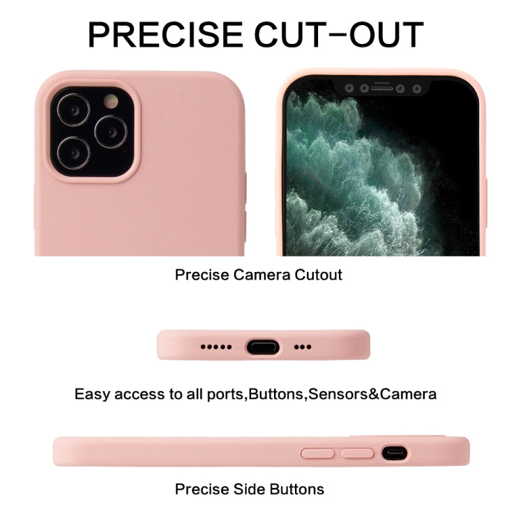 For iPhone 12 / 12 Pro Solid Color Liquid Silicone Shockproof Protective Case(Pine Green) - iPhone 12 / 12 Pro Cases by buy2fix | Online Shopping UK | buy2fix