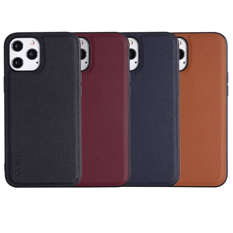 For iPhone 12 / 12 Pro GEBEI Full-coverage Shockproof Leather Protective Case(Black) - iPhone 12 / 12 Pro Cases by GEBEI | Online Shopping UK | buy2fix