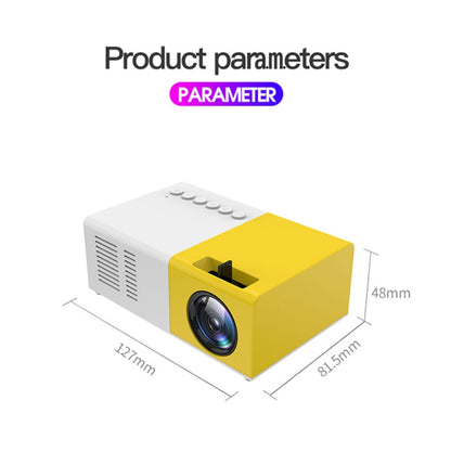 J9 1920x1080P 15 ANSI Portable Home Theater Mini LED HD Digital Projector, Basic Version, US Plug(Black White) - Consumer Electronics by buy2fix | Online Shopping UK | buy2fix