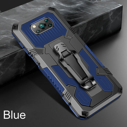 For Xiaomi Poco X3 / Poco X3 FNC / X3 Pro Armor Warrior Shockproof PC + TPU Protective Case(Blue) - Xiaomi Accessories by buy2fix | Online Shopping UK | buy2fix