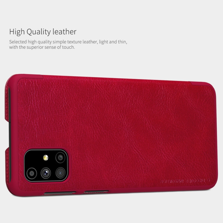 For Samsung Galaxy M51 NILLKIN QIN Series Crazy Horse Texture Horizontal Flip Leather Case with Card Slot(Red) - Galaxy Phone Cases by NILLKIN | Online Shopping UK | buy2fix