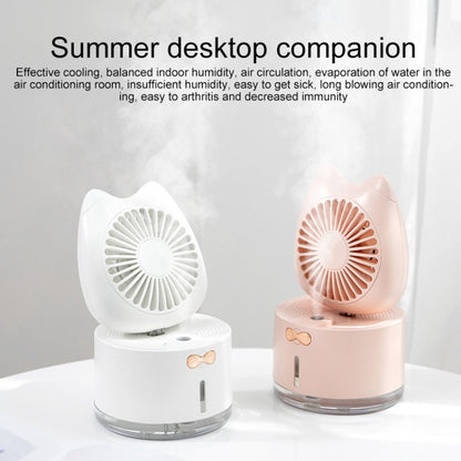 BD-MM1 Cat Shape Household Desktop Rechargeable Spray Humidifier Fan (Green) - Electric Fans by buy2fix | Online Shopping UK | buy2fix