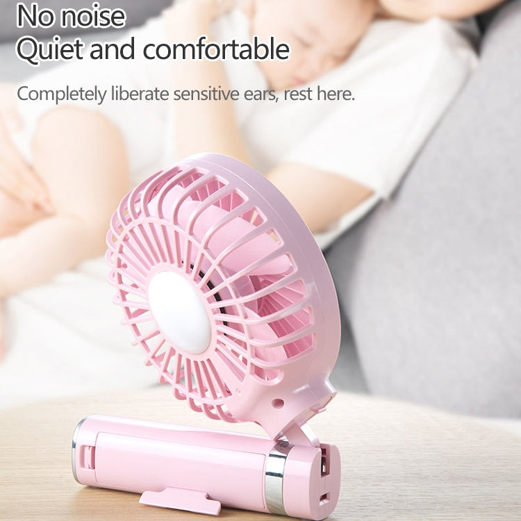 S2 Portable Foldable Handheld Electric Fan, with 3 Speed Control & Night Light (White) - Consumer Electronics by buy2fix | Online Shopping UK | buy2fix